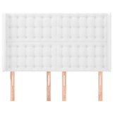 Vidaxl hoofdbord met randen 147x16x118 128 cm kunstleer wit