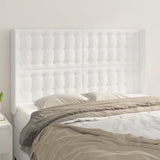Vidaxl hoofdbord met randen 147x16x118 128 cm kunstleer wit