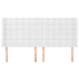 Vidaxl hoofdbord met randen 183x16x118 128 cm kunstleer wit