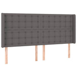 Vidaxl hoofdbord met randen 183x16x118 128 cm kunstleer grijs