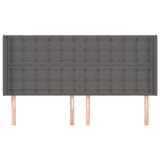 Vidaxl hoofdbord met randen 183x16x118 128 cm kunstleer grijs