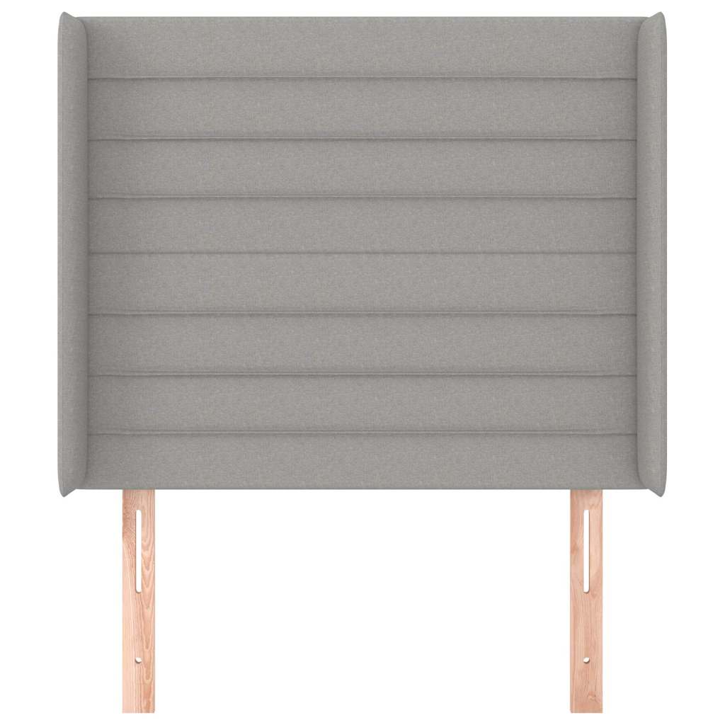 Vidaxl hoofdbord met randen 83x16x118 128 cm stof lichtgrijs