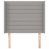 Vidaxl hoofdbord met randen 83x16x118 128 cm stof lichtgrijs