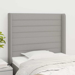 Vidaxl hoofdbord met randen 83x16x118 128 cm stof lichtgrijs