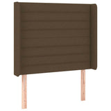 Vidaxl hoofdbord met randen 83x16x118 128 cm stof donkerbruin