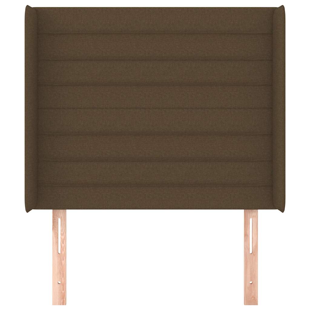 Vidaxl hoofdbord met randen 83x16x118 128 cm stof donkerbruin