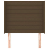 Vidaxl hoofdbord met randen 83x16x118 128 cm stof donkerbruin