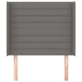 Vidaxl hoofdbord met randen 93x16x118 128 cm stof donkergrijs