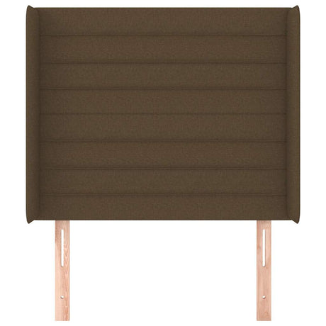 Vidaxl hoofdbord met randen 93x16x118 128 cm stof donkerbruin