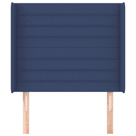 Vidaxl hoofdbord met randen 93x16x118 128 cm stof blauw