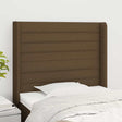 Vidaxl hoofdbord met randen 103x16x118 128 cm stof donkerbruin