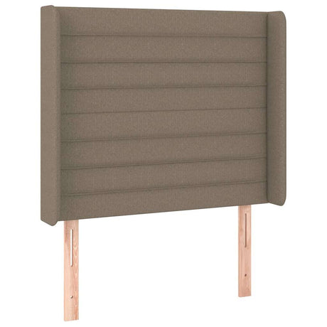 Vidaxl hoofdbord met randen 103x16x118 128 cm stof taupe