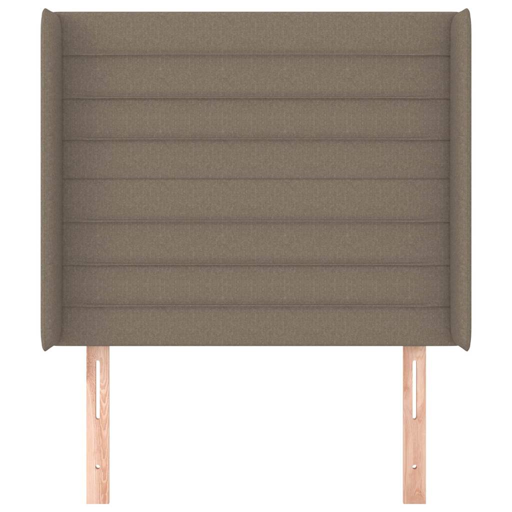 Vidaxl hoofdbord met randen 103x16x118 128 cm stof taupe