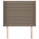 Vidaxl hoofdbord met randen 103x16x118 128 cm stof taupe