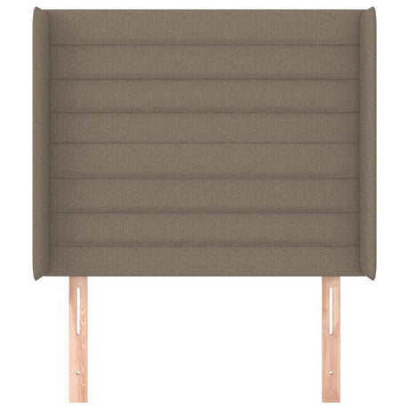 Vidaxl hoofdbord met randen 103x16x118 128 cm stof taupe