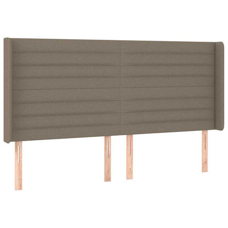 Vidaxl hoofdbord met randen 163x16x118 128 cm stof taupe