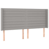 Vidaxl hoofdbord met randen 183x16x118 128 cm stof lichtgrijs