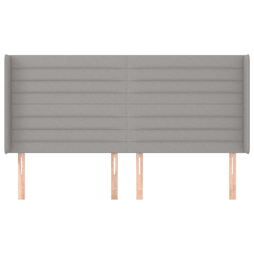 Vidaxl hoofdbord met randen 183x16x118 128 cm stof lichtgrijs
