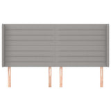 Vidaxl hoofdbord met randen 183x16x118 128 cm stof lichtgrijs
