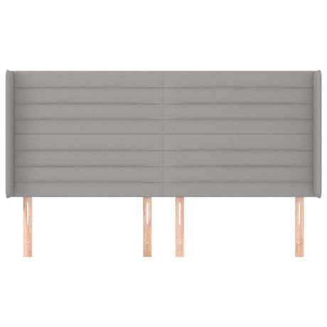 Vidaxl hoofdbord met randen 183x16x118 128 cm stof lichtgrijs