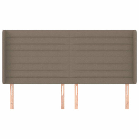 Vidaxl hoofdbord met randen 183x16x118 128 cm stof taupe