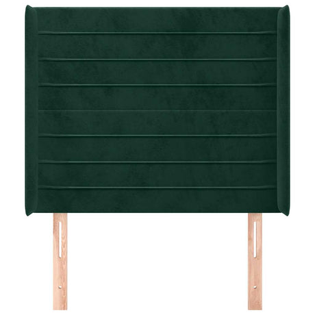 Vidaxl hoofdbord met randen 83x16x118 128 cm fluweel groen