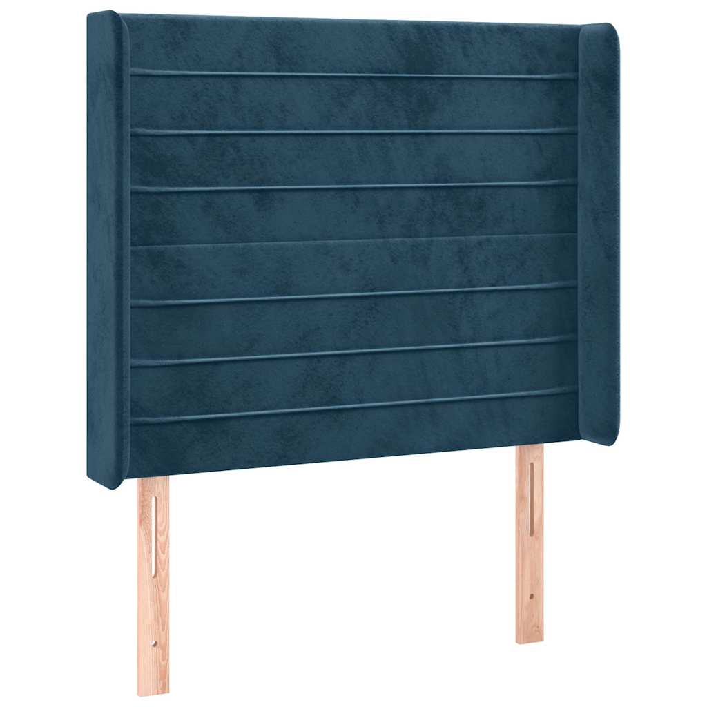 Vidaxl hoofdbord met randen 83x16x118 128 cm fluweel blauw