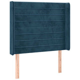Vidaxl hoofdbord met randen 83x16x118 128 cm fluweel blauw
