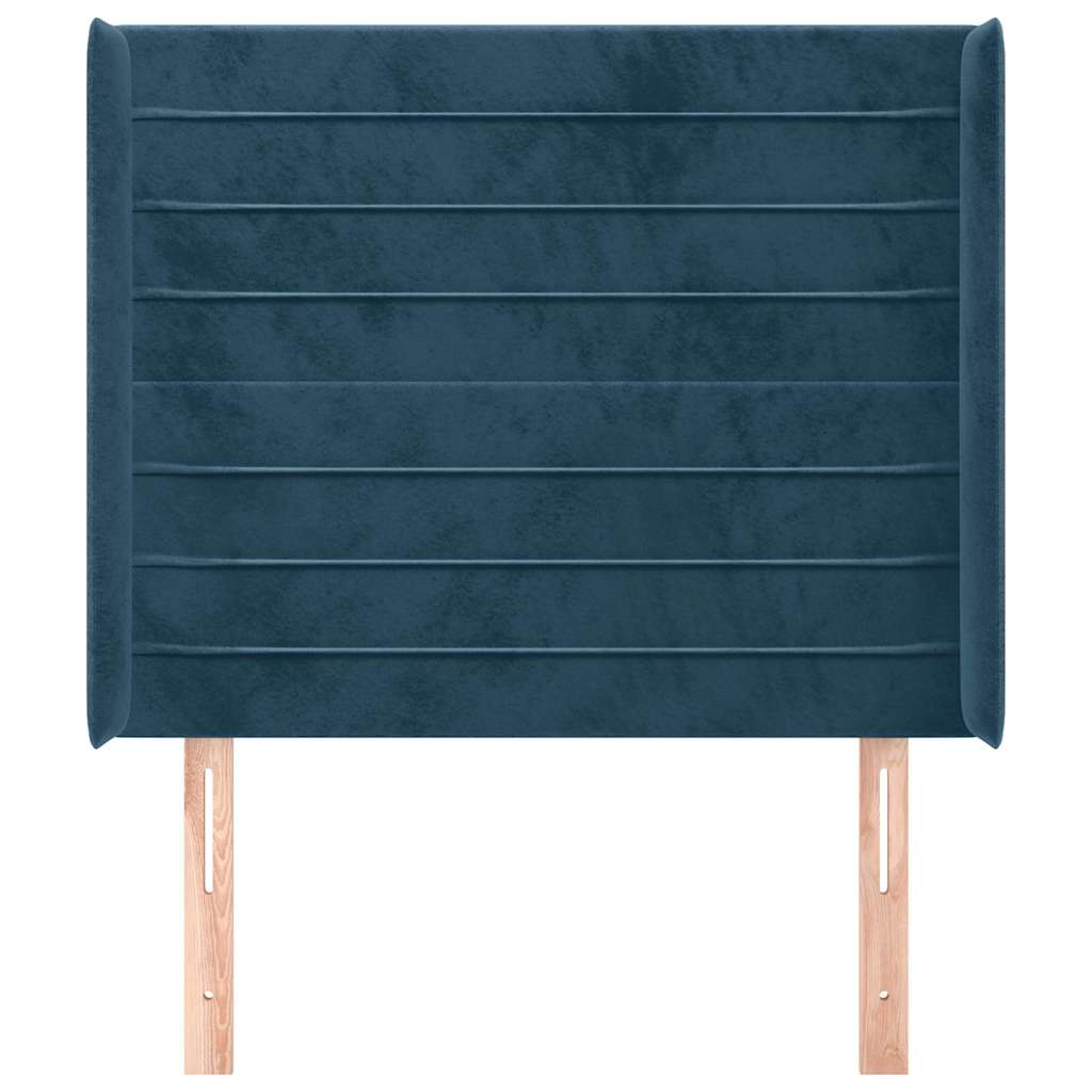Vidaxl hoofdbord met randen 83x16x118 128 cm fluweel blauw