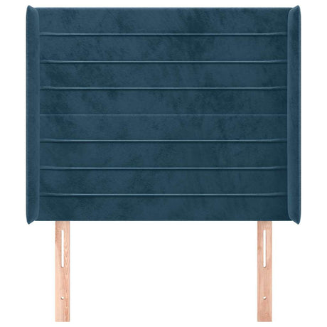 Vidaxl hoofdbord met randen 83x16x118 128 cm fluweel blauw