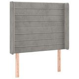 Vidaxl hoofdbord met randen 93x16x118 128 cm fluweel lichtgrijs