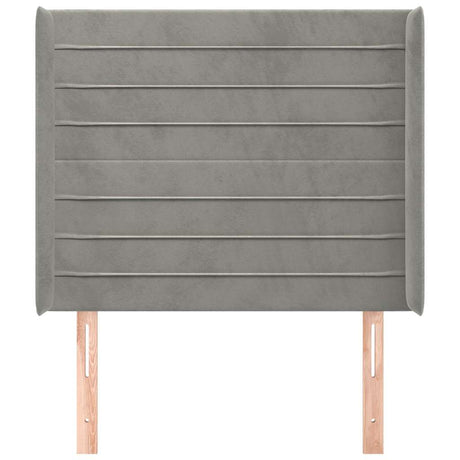 Vidaxl hoofdbord met randen 93x16x118 128 cm fluweel lichtgrijs