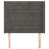 Vidaxl hoofdbord met randen 93x16x118 128 cm fluweel donkergrijs