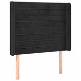Vidaxl hoofdbord met randen 93x16x118 128 cm fluweel zwart