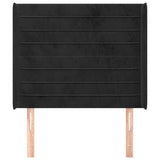 Vidaxl hoofdbord met randen 93x16x118 128 cm fluweel zwart