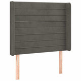 Vidaxl hoofdbord met randen 103x16x118 128 cm fluweel donkergrijs
