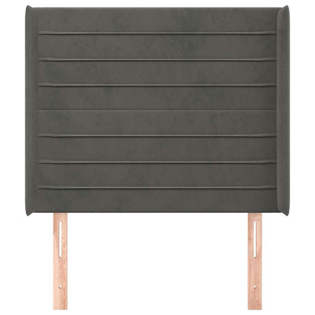 Vidaxl hoofdbord met randen 103x16x118 128 cm fluweel donkergrijs