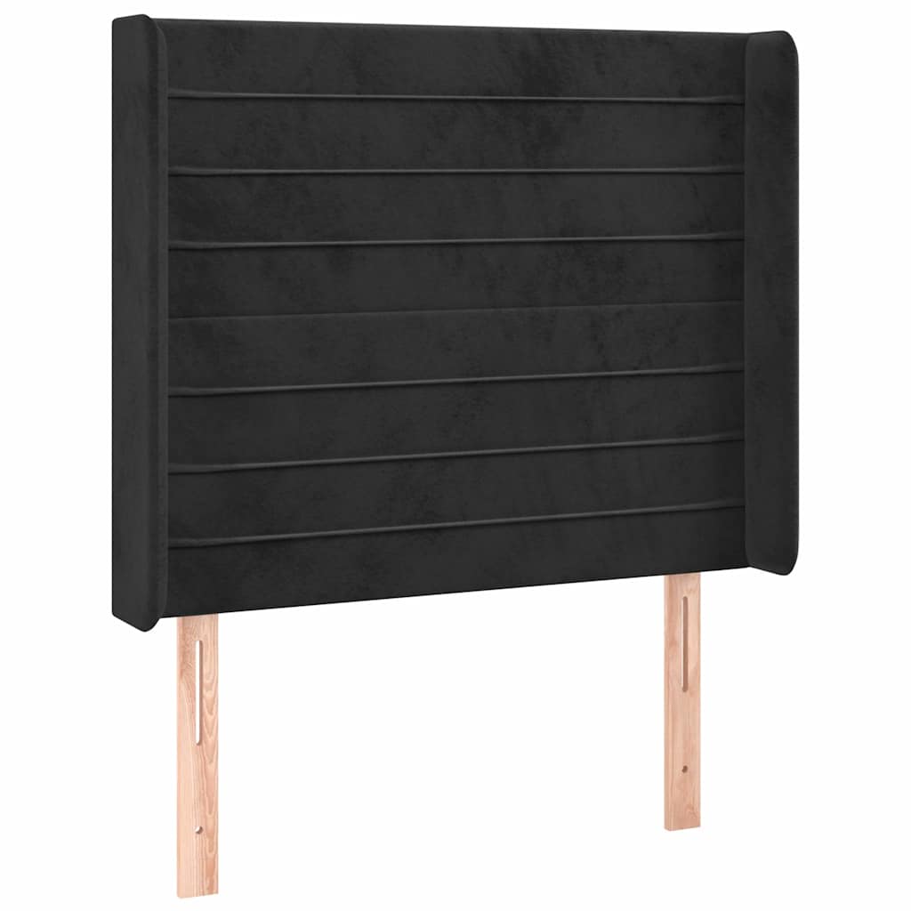Vidaxl hoofdbord met randen 103x16x118 128 cm fluweel zwart