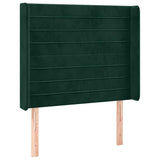 Vidaxl hoofdbord met randen 103x16x118 128 cm fluweel donkergroen