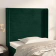 Vidaxl hoofdbord met randen 103x16x118 128 cm fluweel donkergroen