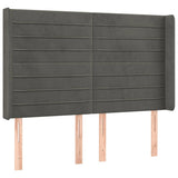 Vidaxl hoofdbord met randen 147x16x118 128 cm fluweel donkergrijs