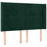 Vidaxl hoofdbord met randen 147x16x118 128 cm fluweel donkergroen