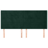 Vidaxl hoofdbord met randen 163x16x118 128 cm fluweel donkergroen