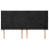 Vidaxl hoofdbord met randen 183x16x118 128 cm fluweel zwart