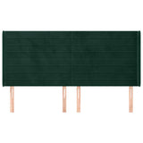 Vidaxl hoofdbord met randen 183x16x118 128 cm fluweel donkergroen