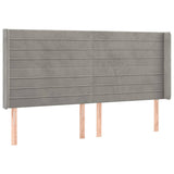 Vidaxl hoofdbord met randen 203x16x118 128 cm fluweel lichtgrijs
