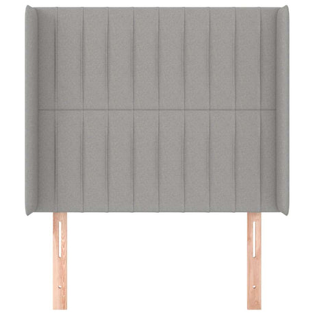 Vidaxl hoofdbord met randen 83x16x118 128 cm stof lichtgrijs