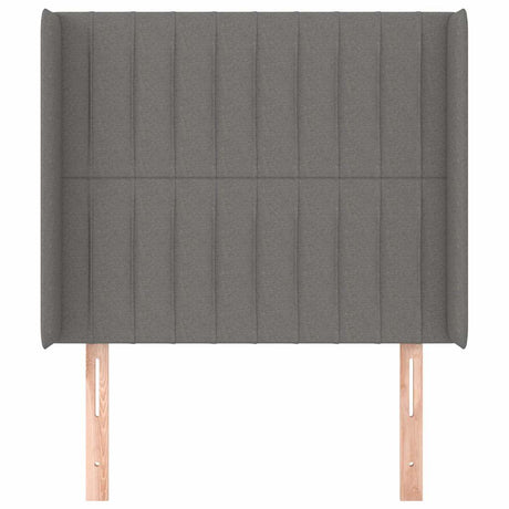 Vidaxl hoofdbord met randen 83x16x118 128 cm stof donkergrijs