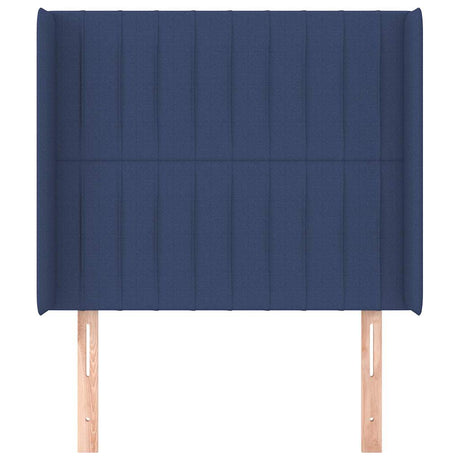 Vidaxl hoofdbord met randen 83x16x118 128 cm stof blauw