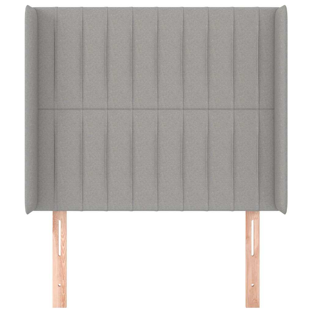 Vidaxl hoofdbord met randen 93x16x118 128 cm stof lichtgrijs